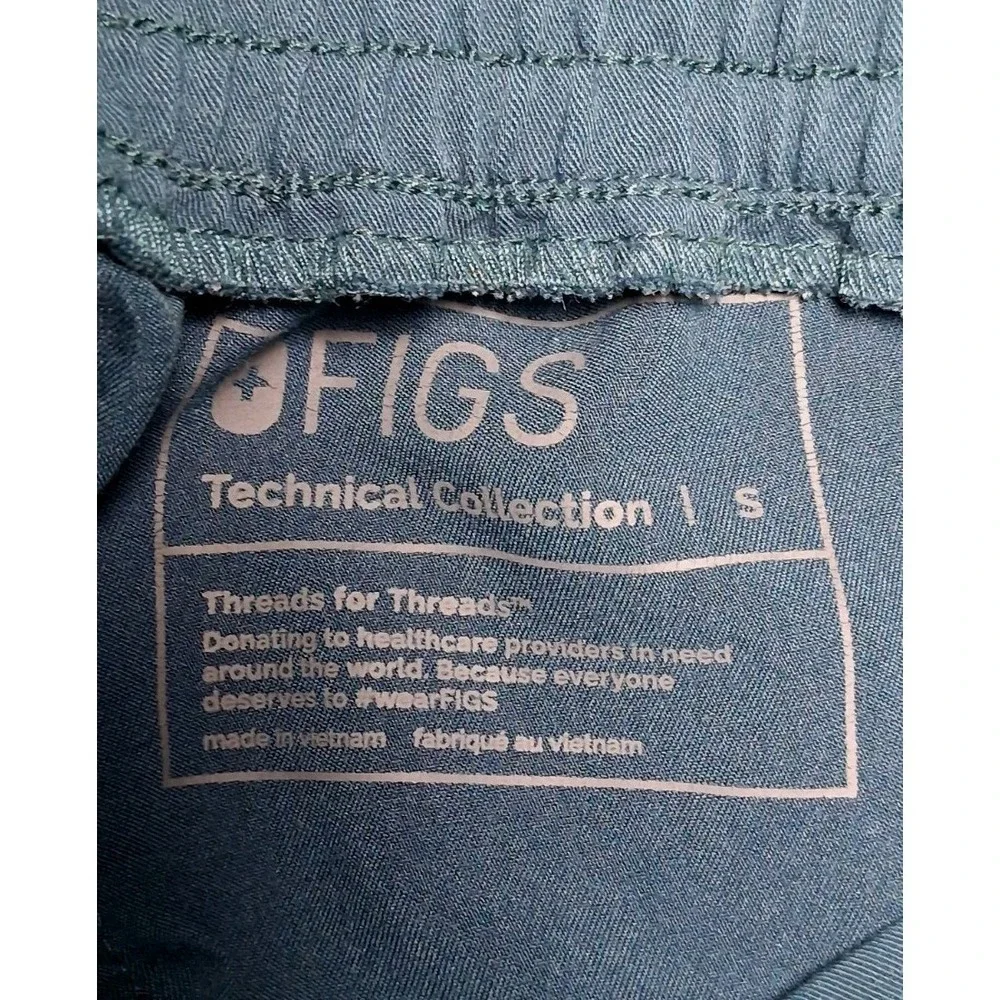 FIGS Cargo Pants Women's Scrubs Size Small Green PO# 1617 Deep Reef